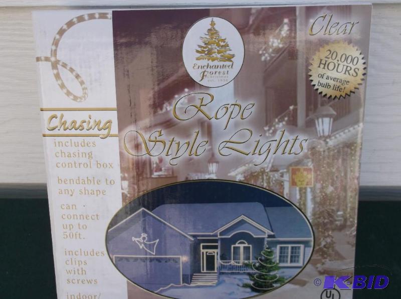 lot 36 image: Clear rope style lights 11.5 mm x 216" n...