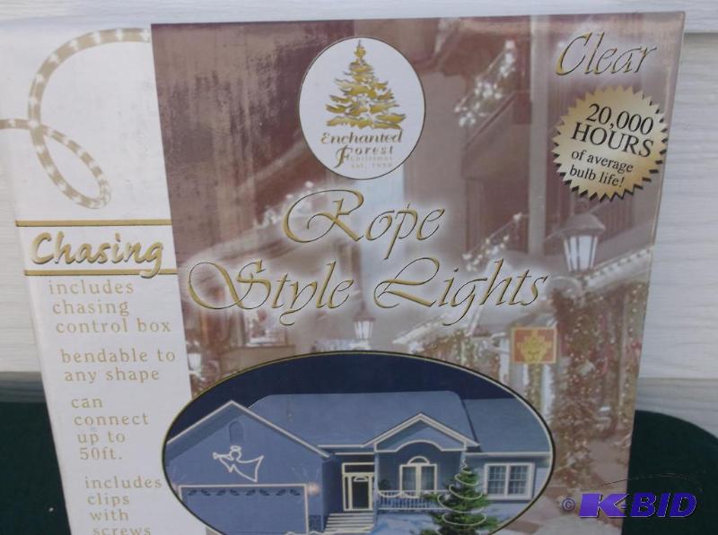 lot 37 image: Clear rope style lights 11.5 mm x 216" n...