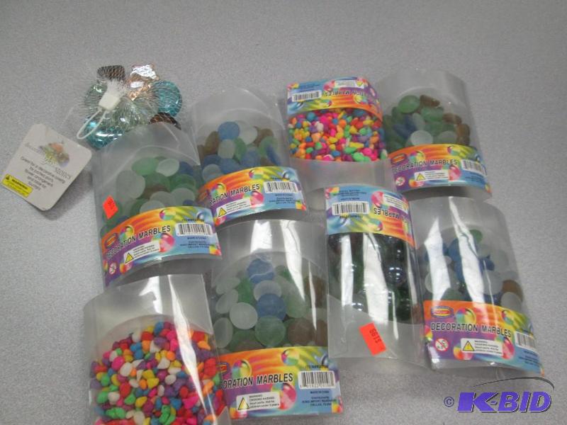 Qty 9 pkg of different kinds of marbles...