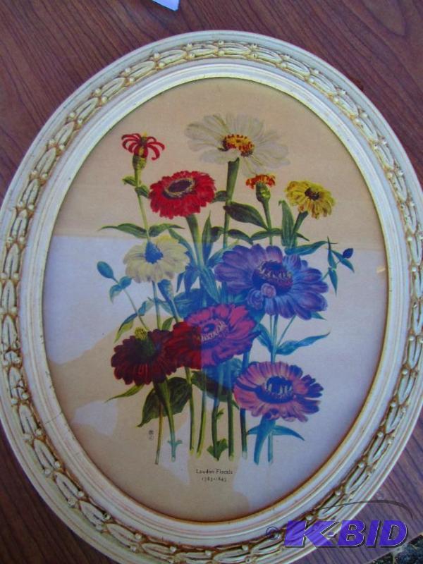 Framed floral print...