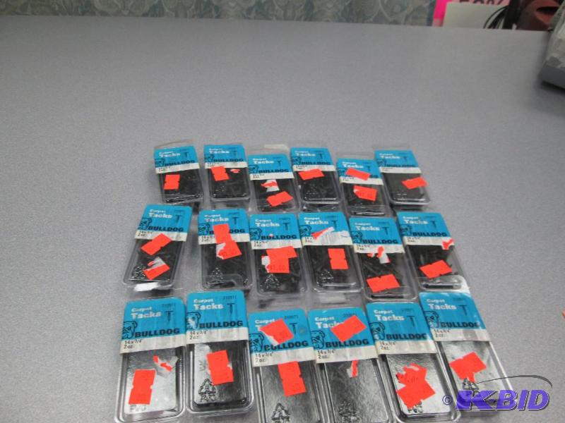 Qty 18 Bulldog carpet tacks size 14 x 34...