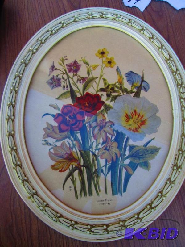 Framed floral print...