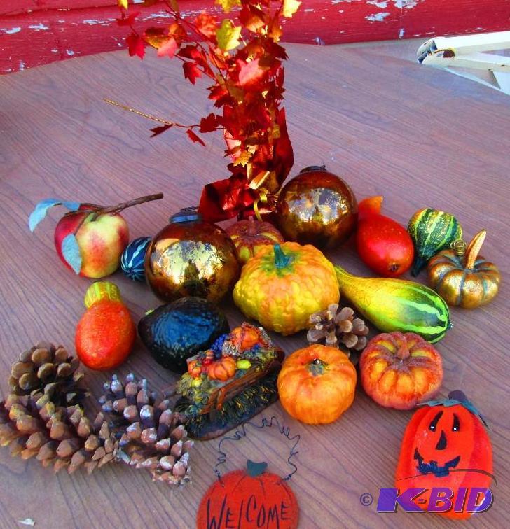 Assorted fall harvest dcor...