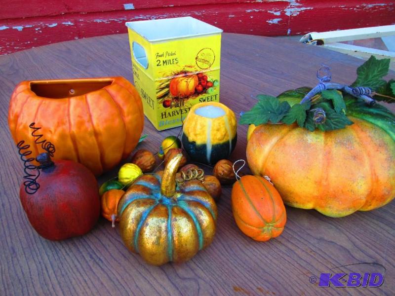Lot of assorted fall and harvest dcor...