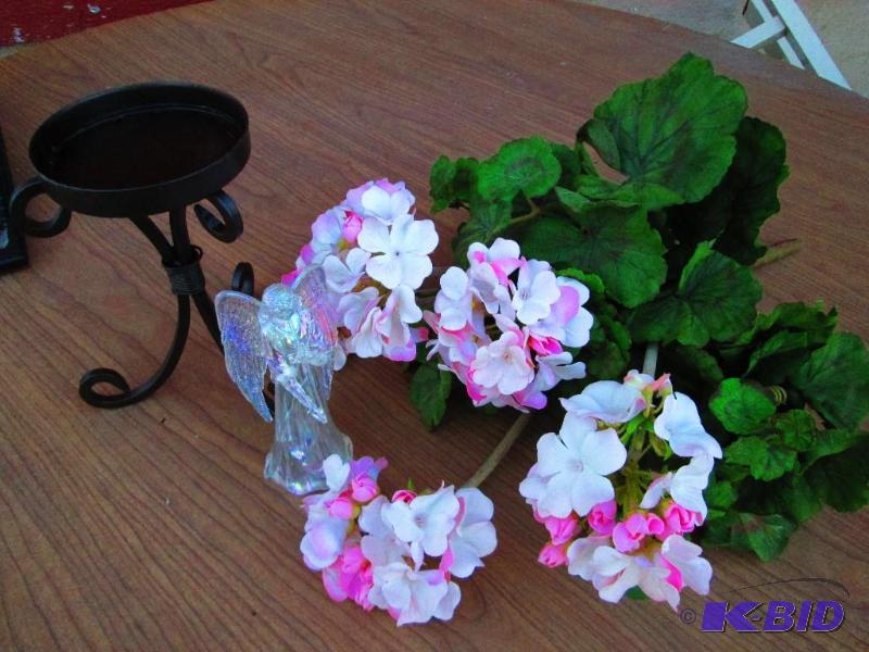 Flowers angel and candle holder...