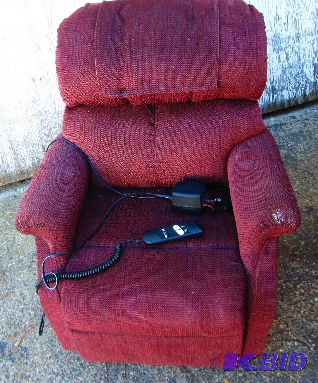 Nice Burgundy lift chair, with AC and control...