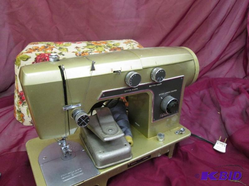 lot 76 image: Vintage Wards sewing machine model UHT J277E ...