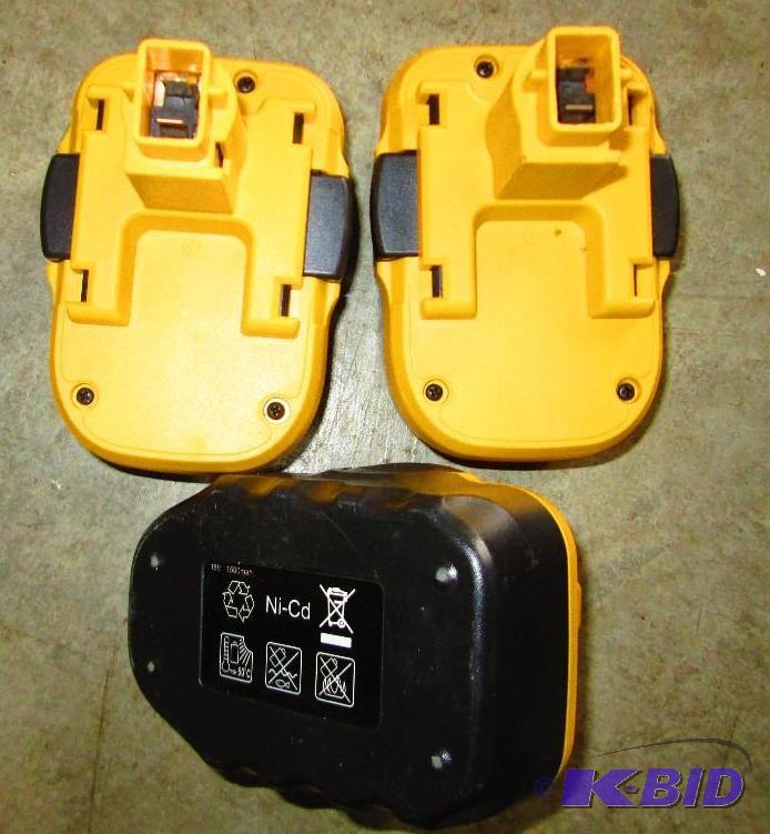 lot 8 image: Lot of 3 Ni-Cad cordless poer tool batteries...