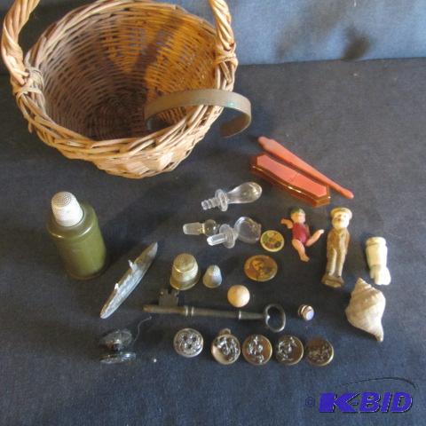 Tin Sew Kit, Dolls, Trinkets