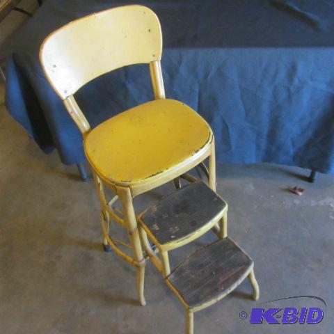 Vintage Yellow Stool