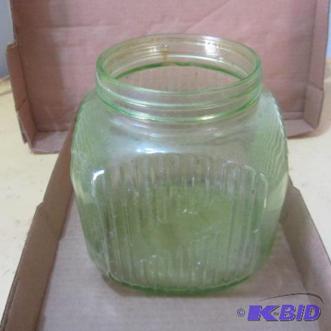 Green Depression Jar