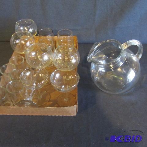 Water Pitcher, Glasses