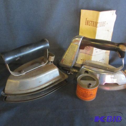 Vintage Gas, Electric Irons