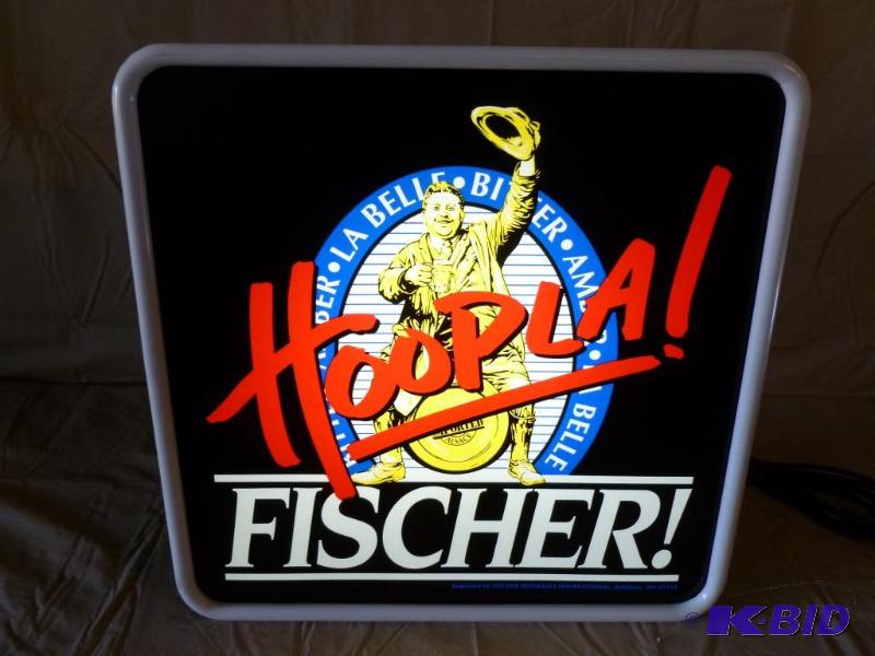 Fisher - Hoopla beer light up sign that measu...