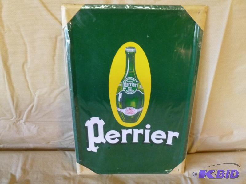 Perrier metal sign that measures 7 34&quot ...
