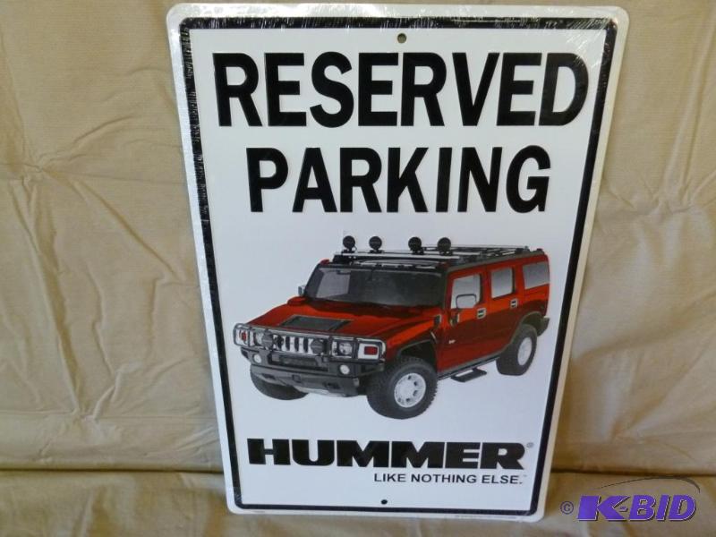 Hummer - Reserved Parking embossed metal sign...