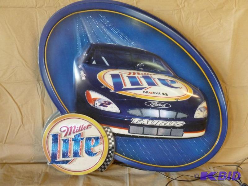 Large Miller Lite heavy gage plastic embossed...