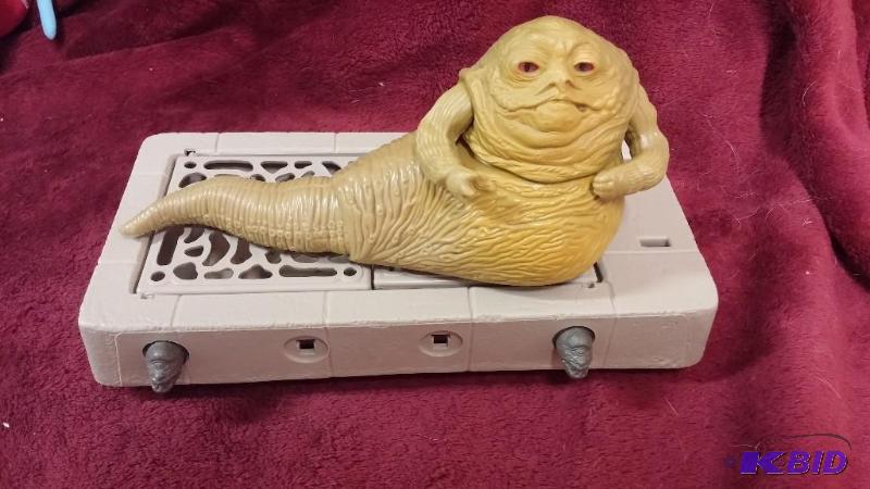 VINTAGE JABBA THRONE SCENE, INCLUDES JABBA, T...