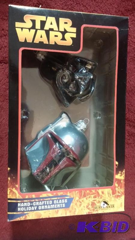 STAR WARS HAND-CRAFTED GLASS HOLIDAY ORNAMENT...