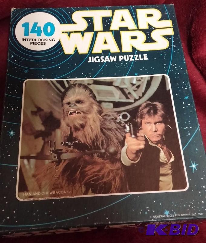 VINTAGE KENNER PUZZLE HAN &amp CHEWBACCA 140...