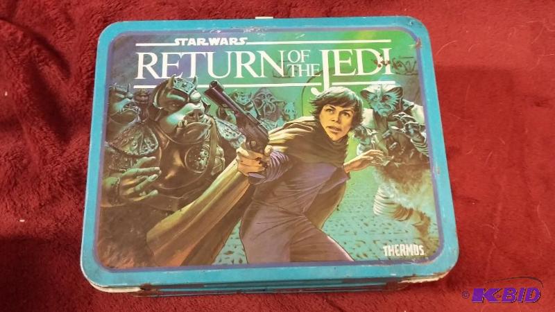 VINTAGE RETURN OF THE JEDI LUNCH BOX WITH THE...
