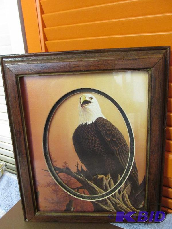 lot 138 image: Framed and Matted Eagle Picture