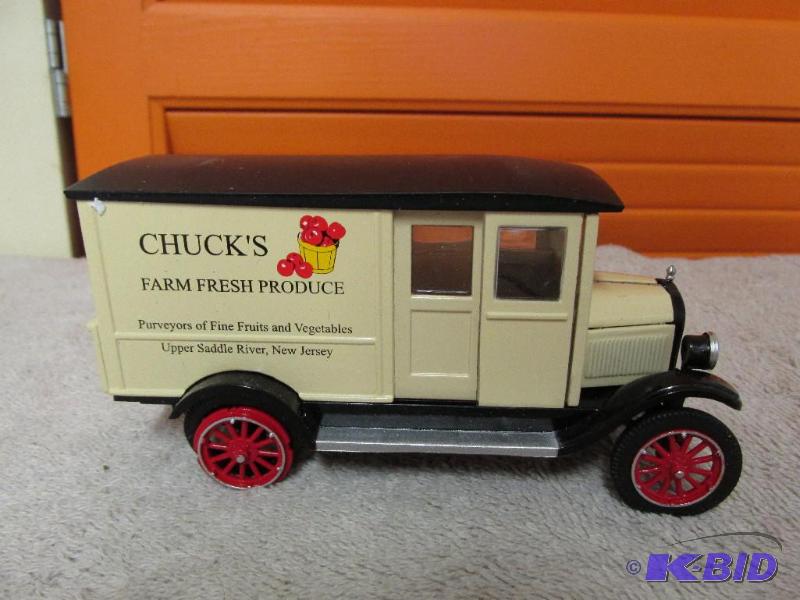 lot 44 image: Collectible Diecast 1924 Chevy Series H 1-ton Truck - Chucks Farm Fresh Produce