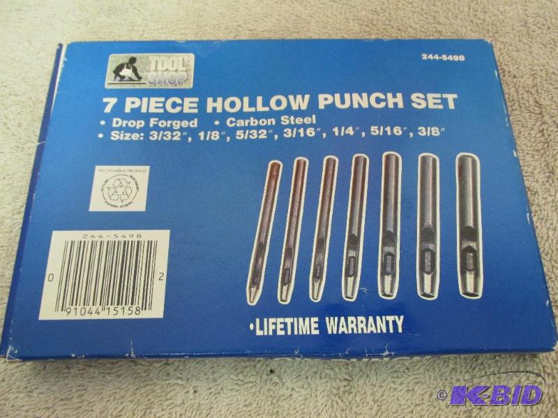 lot 60 image: 7 - Piece Hollow Punch Set - Brand New in the Package
