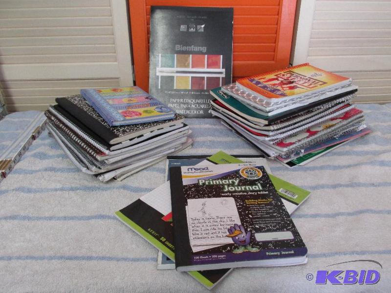 lot 87 image: 11 Pile of Notebooks with lots of Useable Paper