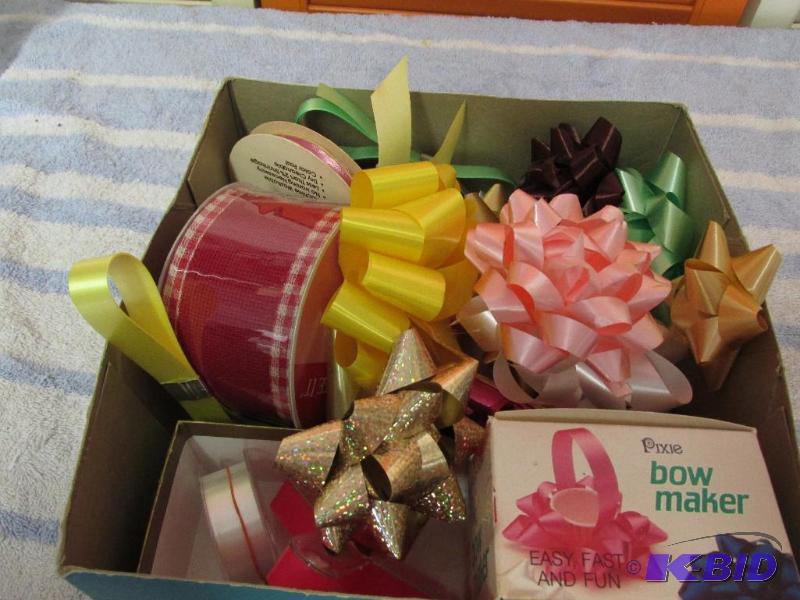 lot 94 image: Box of Ribbon and 2 Bow Makers (with instructions)