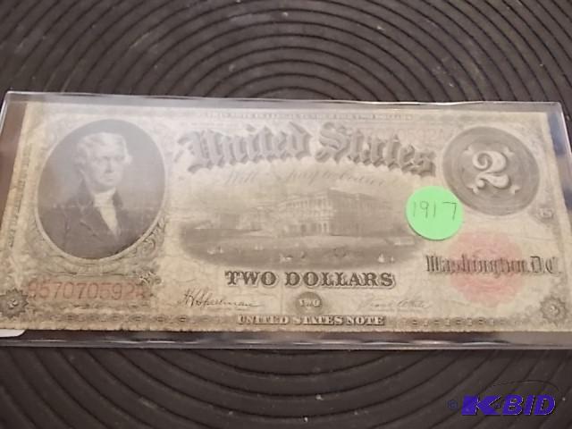 lot 11 image: 1917 Two Dollar Bill...