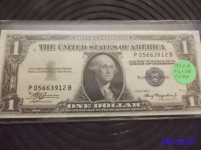 lot 15 image: 1935 A Series One Dollar Silver Certificate...