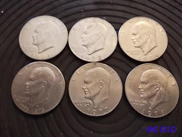 lot 31 image: Lot Of Ike Dollars - All With Different Dates...