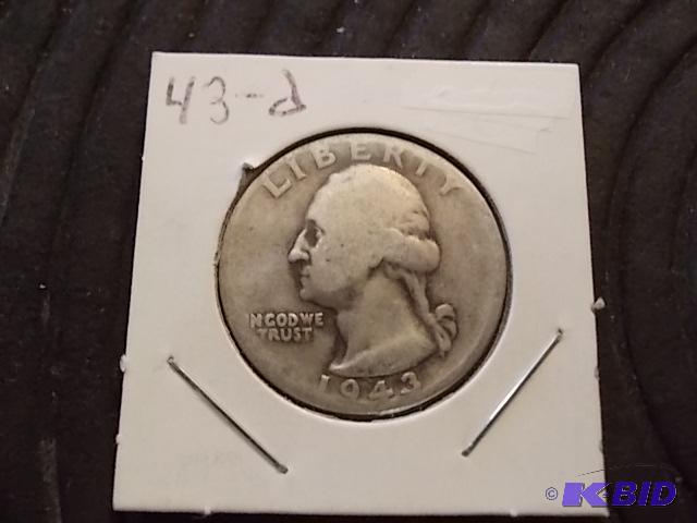 lot 38 image: 1943 D Washington Quarter...