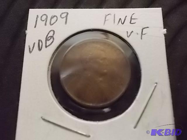 lot 52 image: 1909 VDB Lincoln Penny...