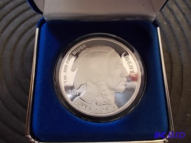 lot 70 image: 1-Ounce .999 Fine Silver Round Buffalo Nickel...