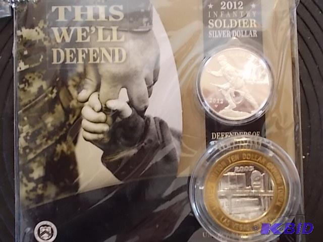 lot 75 image: 2012 Infantry Soldier Commemorative Silver Do...