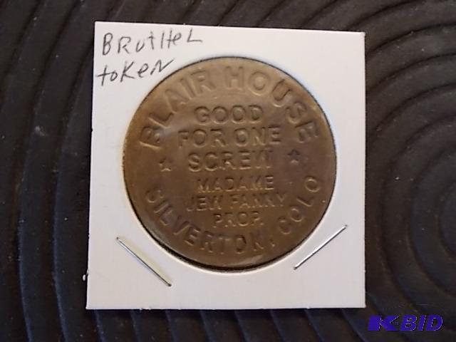 lot 77 image: Blair House Brothel Token...