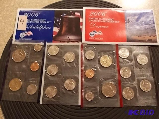 lot 9 image: 2006 US Mint UNC Coin Set P & D...
