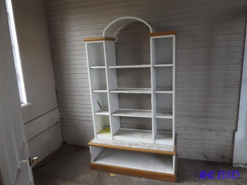 lot 33 image: Bookshelf  entertainment stand...