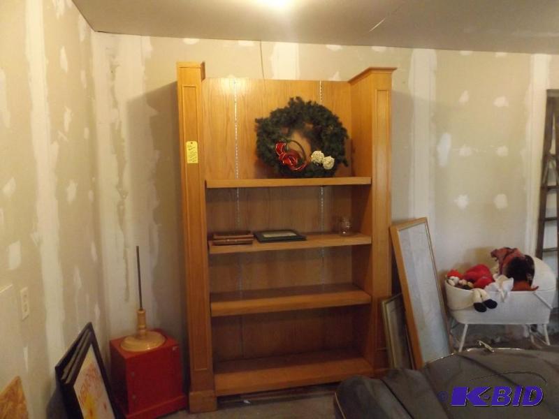 lot 51 image: book shelf unit with adjustable shelves...