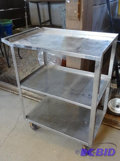 Stainless 3 Tier Cart on Wheels 24 X 16 X 31...