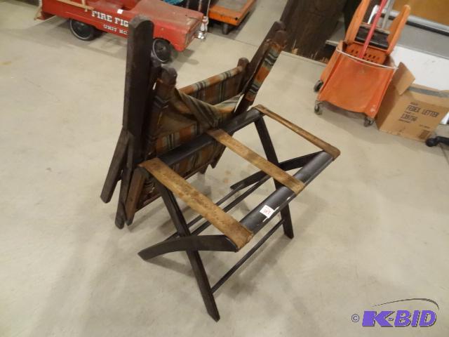 Vintage Wood Folding Chair, Vintage Folding L...