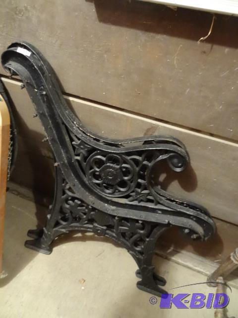 2 Cast Iron Side bench Frames...
