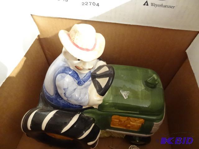Tractor Cookie Jar. Vintage Lighter...