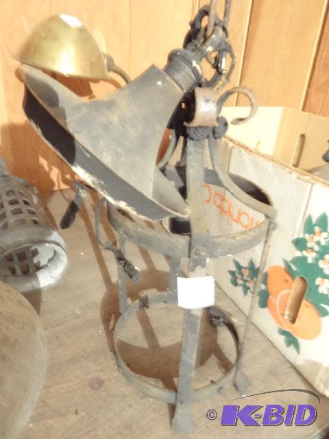 Vintage Metal Ceiling Light. Rusty...
