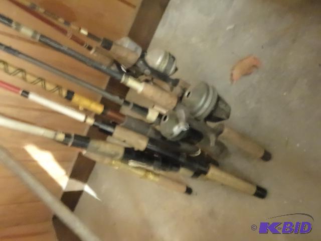 6 Fishing Reels with Rods...