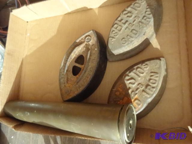 Asbestos 72-B Sad Iron Qty 2. 12.44 Brass She...