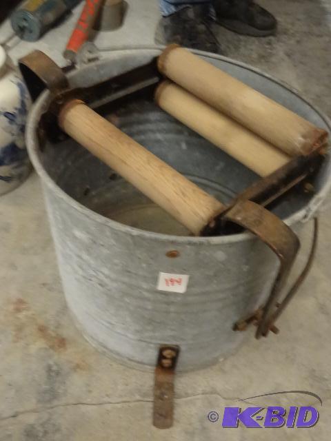 Vintage Galvanized Mop Bucket...