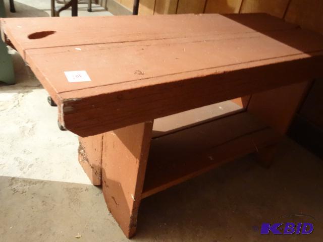 Vintage Wood Bench 31 X 13 X 16...